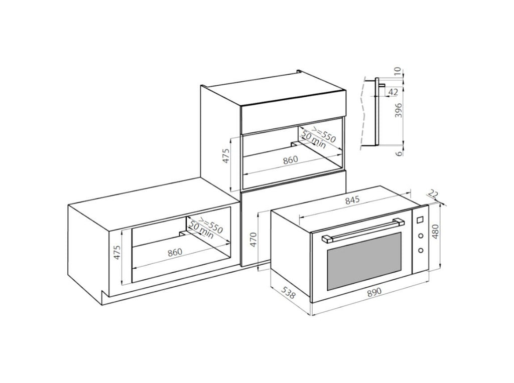 Foster 7107640 FL Forno elettrico multifunzione cm 90 - inox satinato