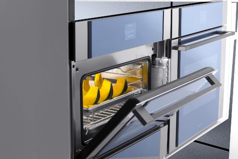 Foster 7136027 S4001 Forno combinato microonde cm 60 h 46 - inox satinato/vetro nero