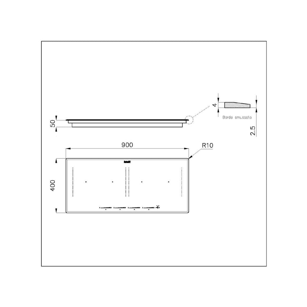 Foster 7385646 KE Piano cottura a induzione cm 90 - vetroceramica nero