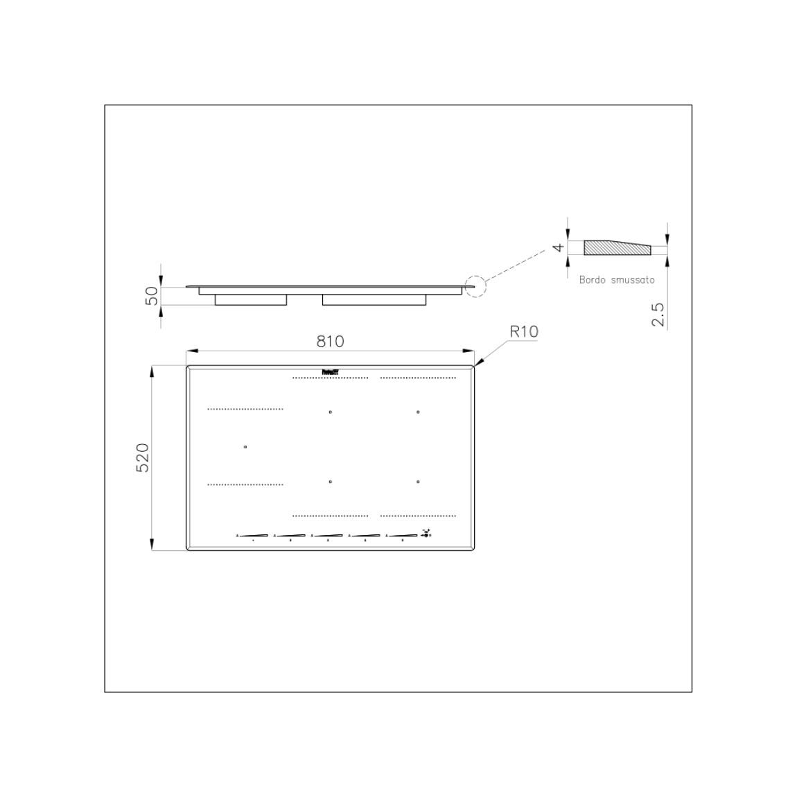 Foster 7386646 KE Piano cottura a induzione cm 81 - vetroceramica nero
