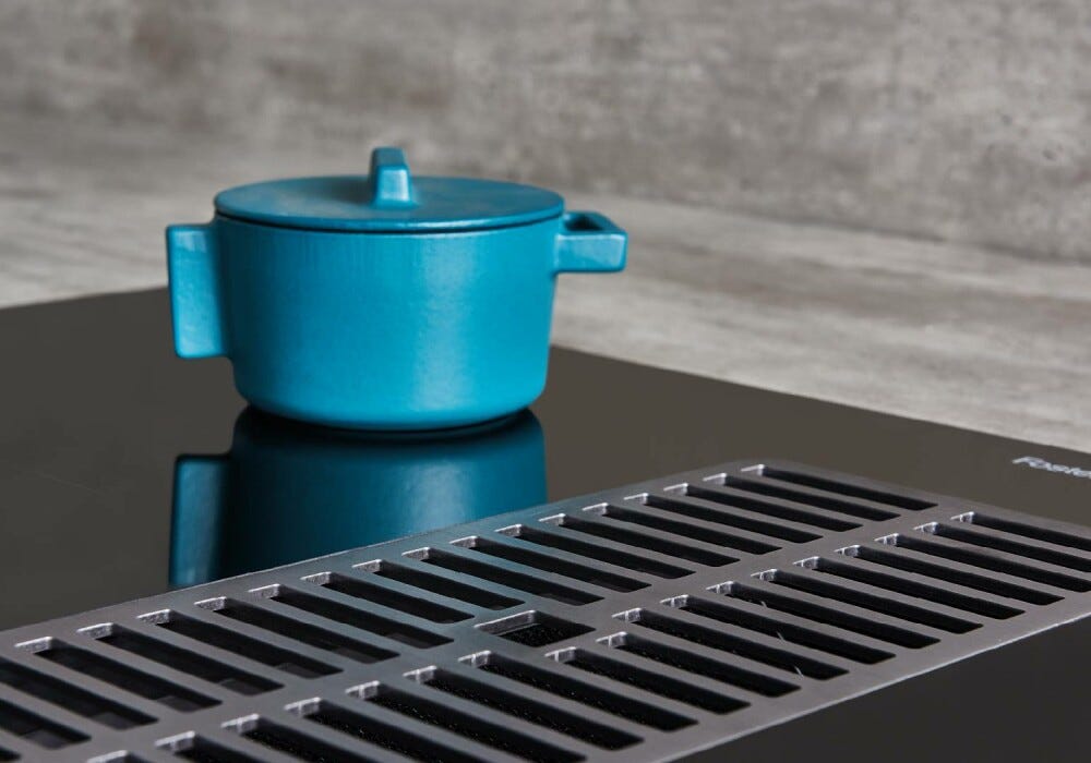 Foster 7392246 Arya Piano cottura a induzione cm 82 con cappa integrata - vetroceramica nero