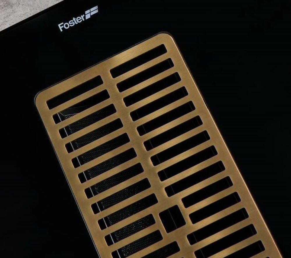 Foster 7392246 Arya Piano cottura a induzione cm 82 con cappa integrata - vetroceramica nero