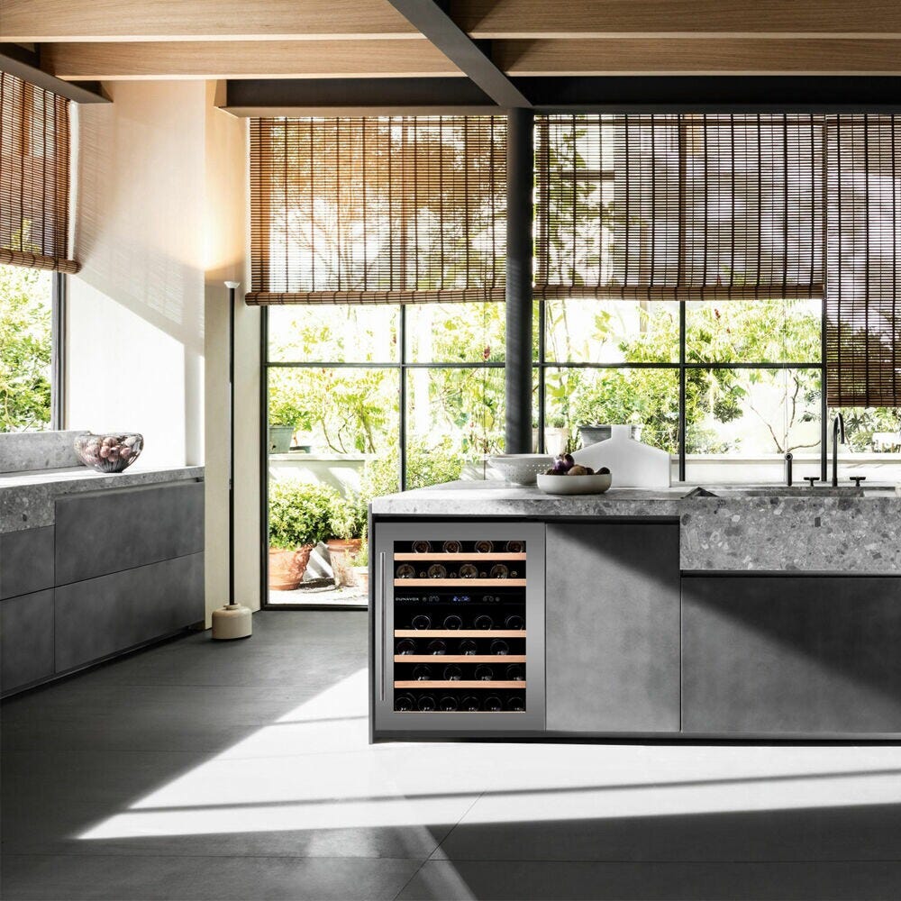 Dunavox DAUF-46.145DSS Flow-46D Cantina vini da incasso cm. 60 - 46 bottiglie - inox