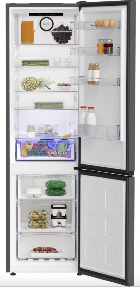 Beko B5XRCNA406HG bPRO 500 Frigorifero con congelatore a libera installazione cm. 60 h. 204 - lt. 355 - grigio