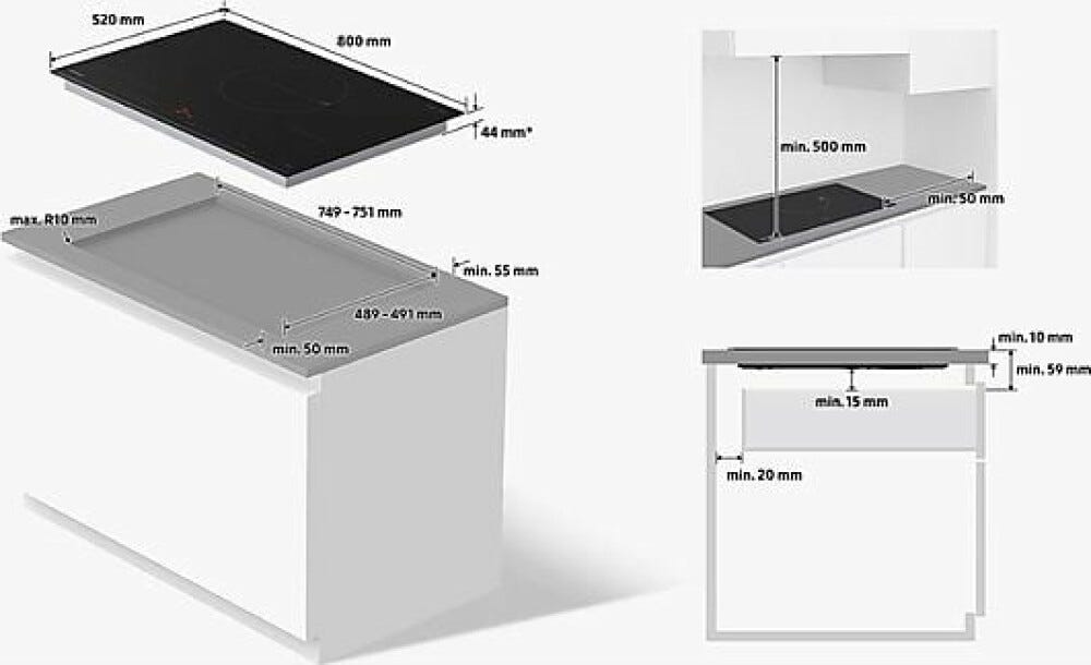 Samsung NZ84C5047GK/U2 SlimFit WiFi Piano cottura a induzione cm. 80 - vetro nero