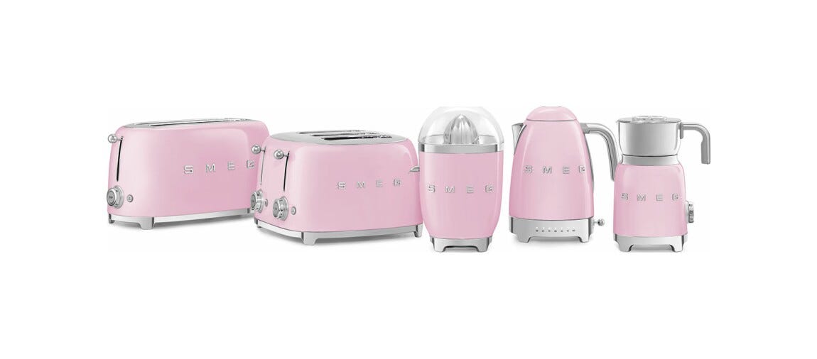 Smeg Selection CJF11PKEU 50's Style Spremiagrumi - rosa lucido