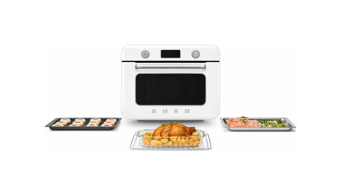Smeg Selection COF01WHEU 50's Style Forno combinato a vapore cm. 50 - bianco lucido