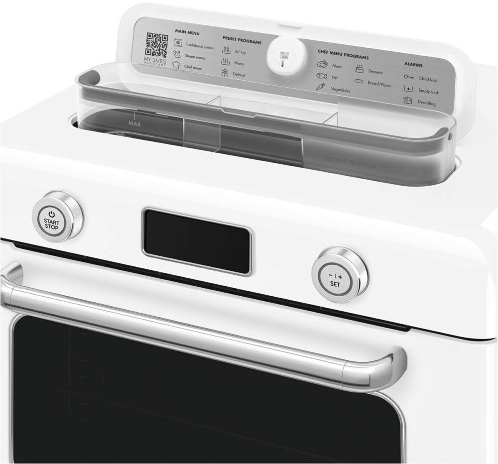 Smeg Selection COF01WHEU 50's Style Forno combinato a vapore cm. 50 - bianco lucido