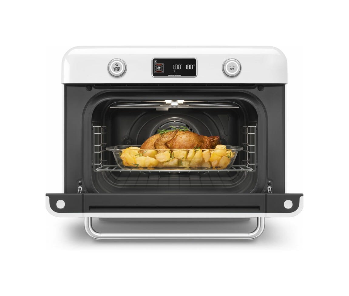 Smeg Selection COF01WHEU 50's Style Forno combinato a vapore cm. 50 - bianco lucido