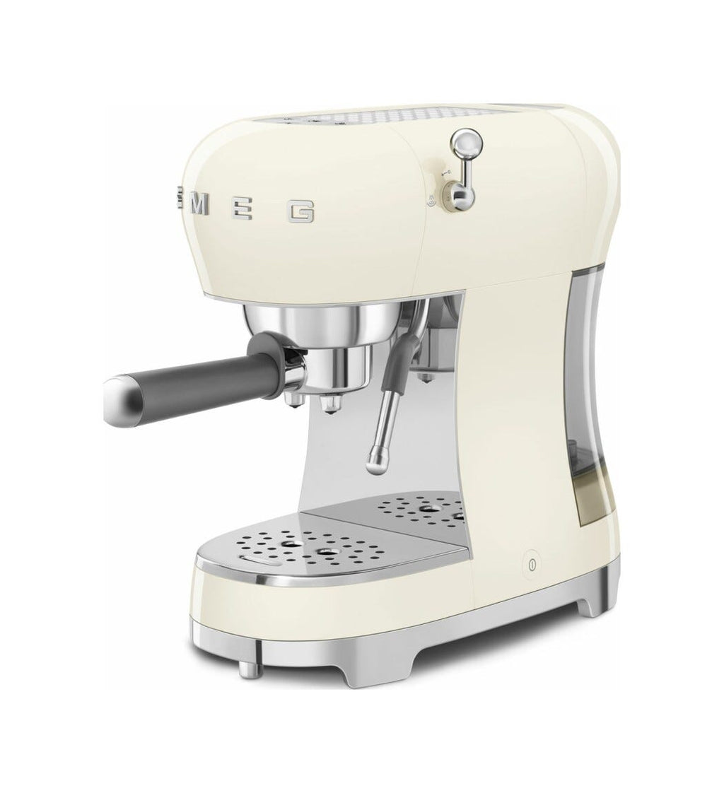 Smeg Selection ECF02CREU 50's Style Macchina da caffè espresso manuale - panna lucido