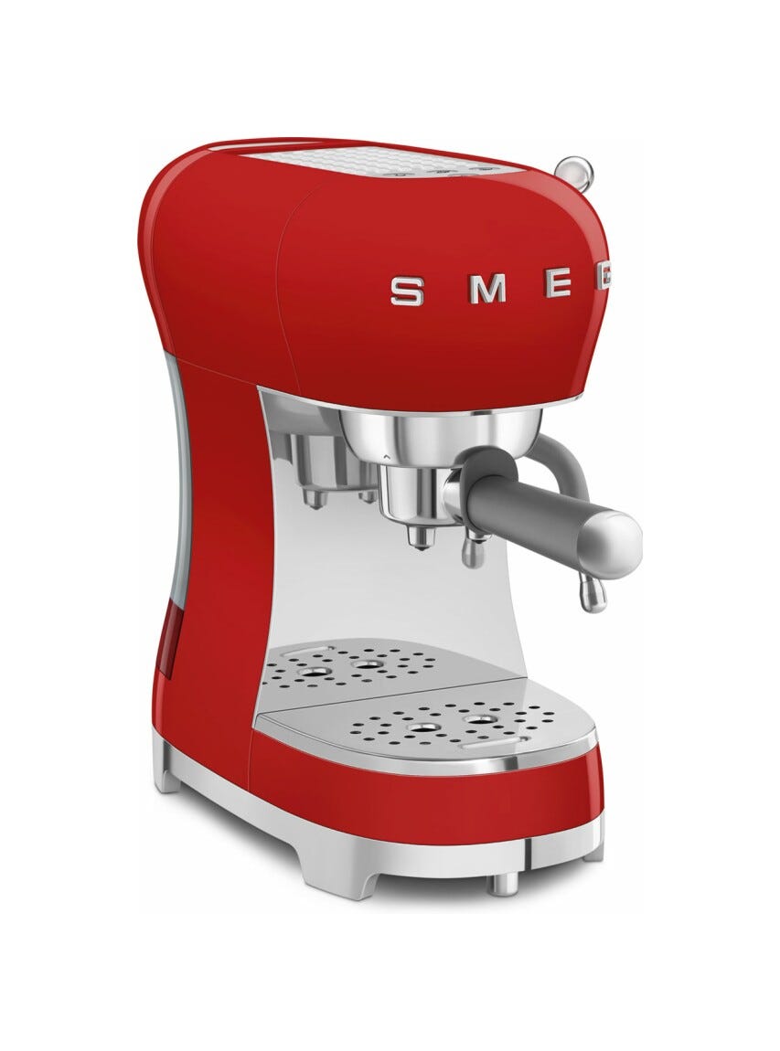 Smeg Selection ECF02RDEU 50's Style Macchina da caffè espresso manuale - rosso lucido