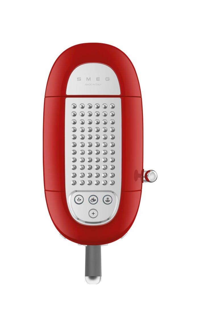Smeg Selection ECF02RDEU 50's Style Macchina da caffè espresso manuale - rosso lucido
