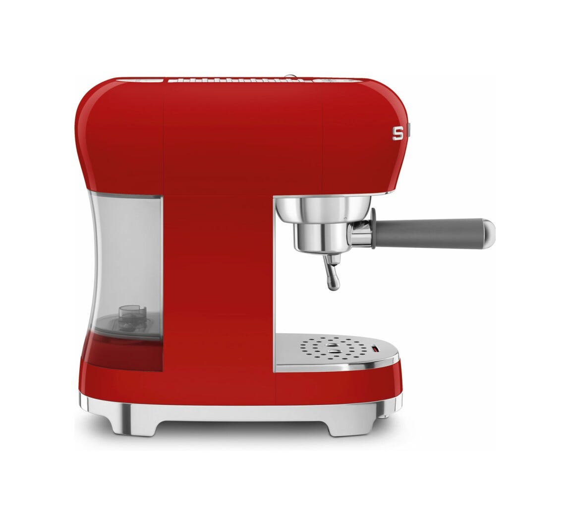 Smeg Selection ECF02RDEU 50's Style Macchina da caffè espresso manuale - rosso lucido