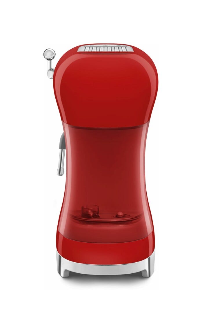 Smeg Selection ECF02RDEU 50's Style Macchina da caffè espresso manuale - rosso lucido