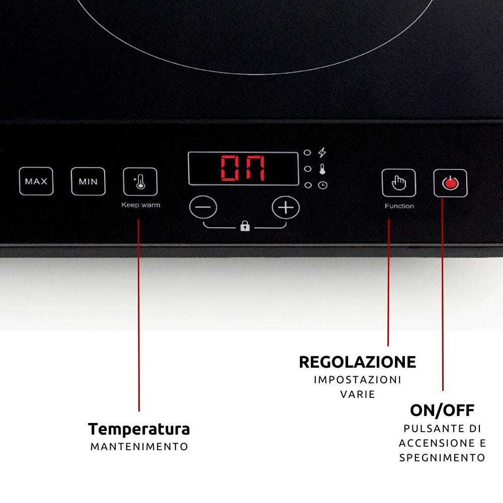 Ariete 1998/00 Piano cottura a induzione a libera installazione cm. 58 - vetroceramica nero