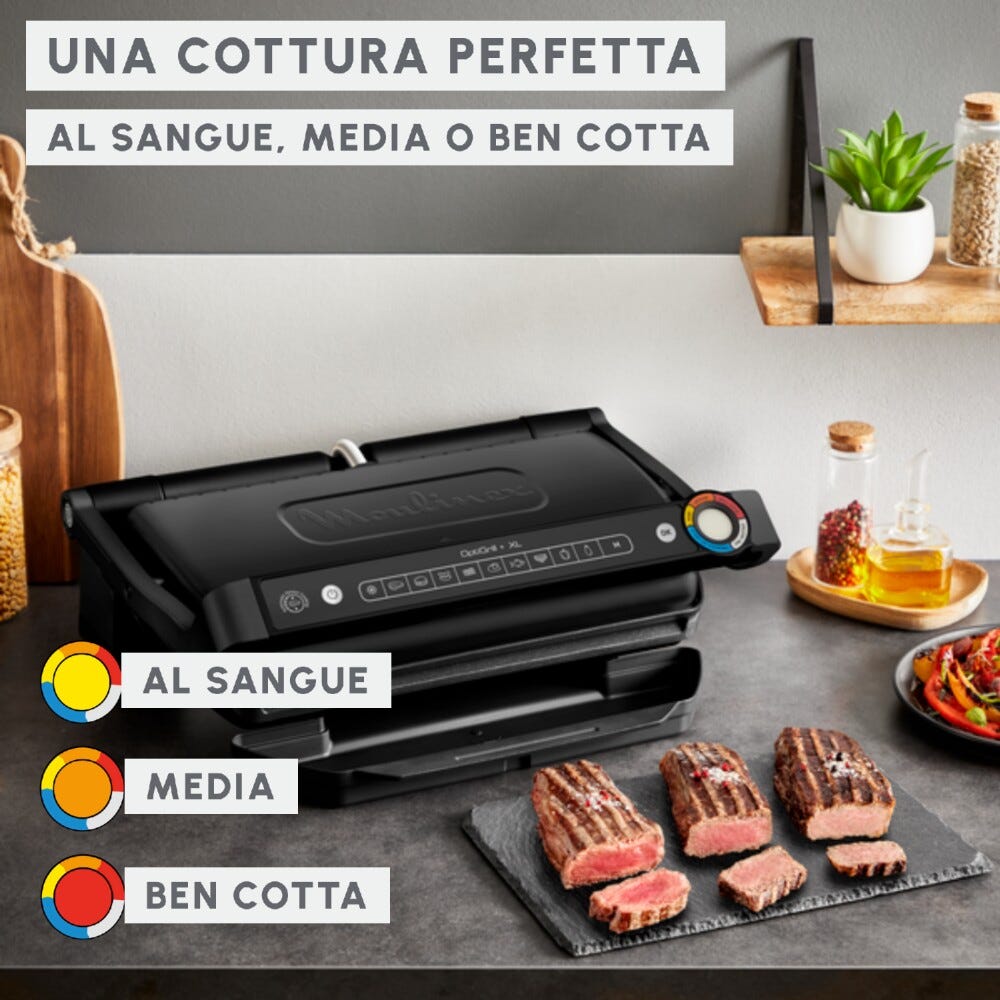 Moulinex GI727810 OptiGrill+ XL Griglia elettrica - nero