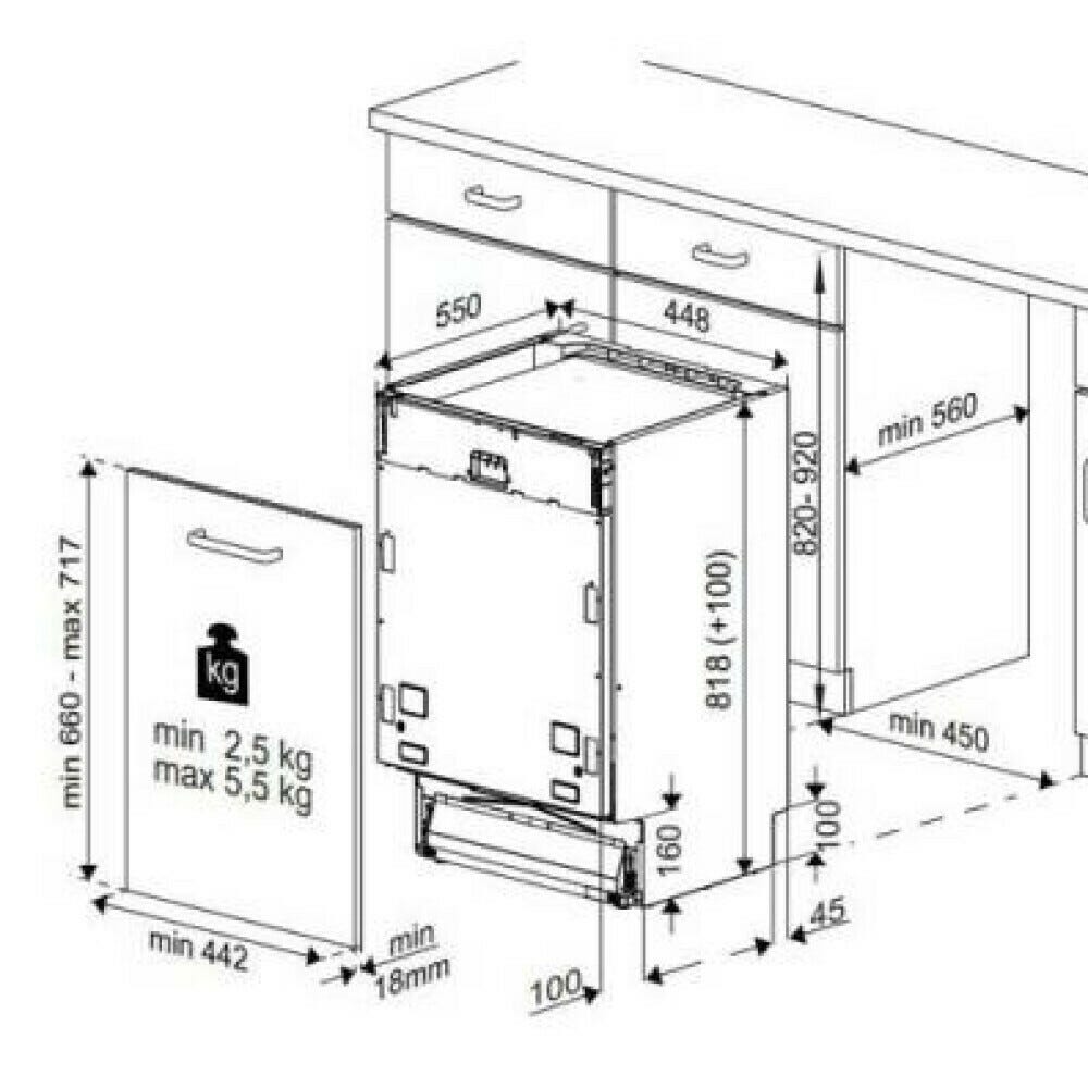 Beko DIS48020 Lavastoviglie integrata totale cm. 45 - 10 coperti