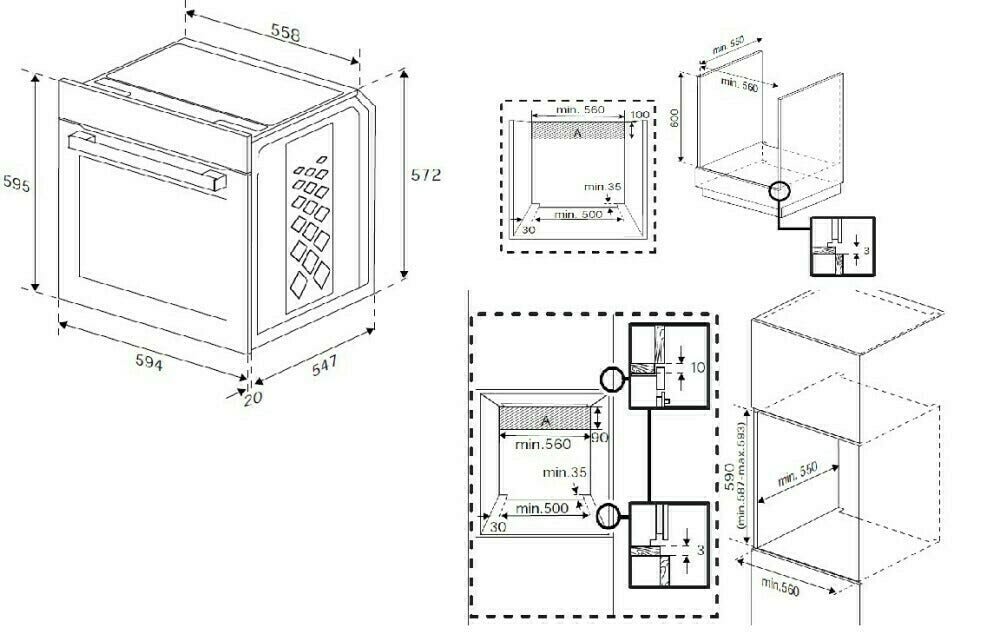 Beko BCBIS17400KSBS bPRO500 Forno elettrico cm. 60 - nero