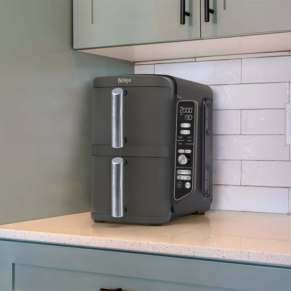 Ninja SL400EU Double Stack XL Friggitrice ad aria doppio cestello verticale 9,5 l - grigio