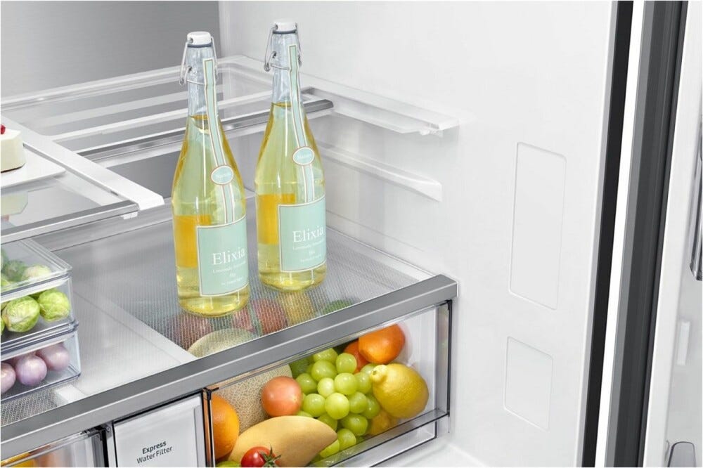 Samsung RF65DG9H0ESREF Family Hub™ AI Frigorifero con congelatore 4 porte a libera installazione cm. 91 h. 183 - lt. 636 - inox spazzolato