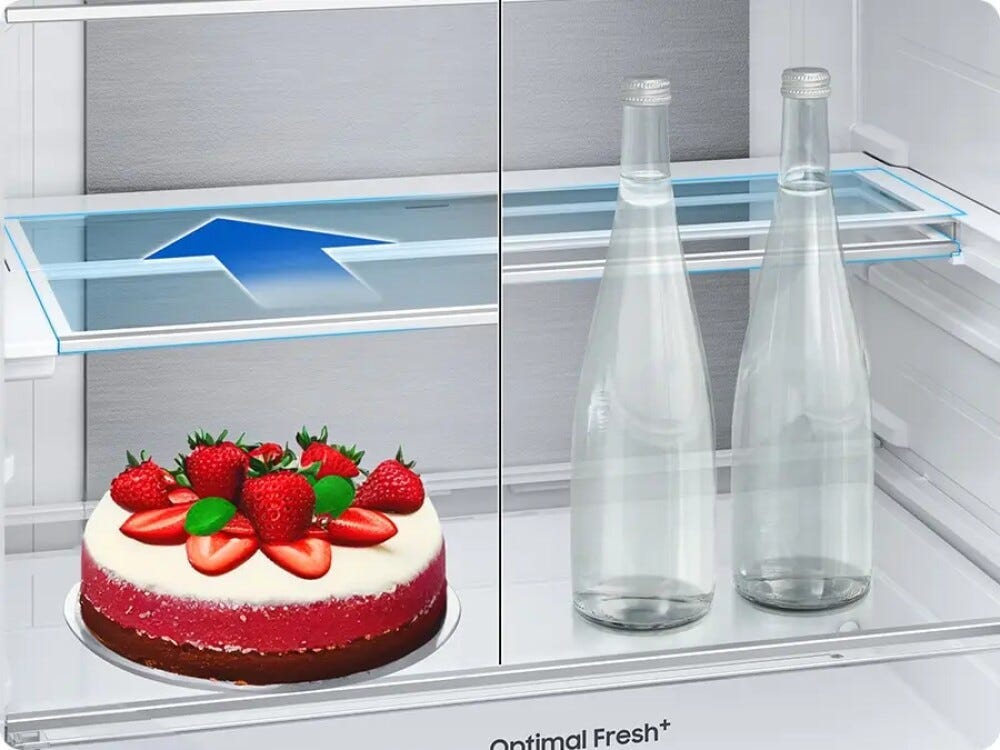 Samsung RB53DG706BS9EF FIRST 75 AI Frigorifero con congelatore a libera installazione cm. 76 h. 203 - lt. 538 - metal inox