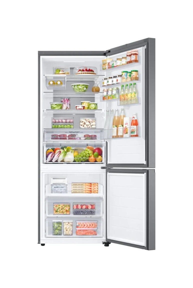 Samsung RB53DG706BS9EF FIRST 75 AI Frigorifero con congelatore a libera installazione cm. 76 h. 203 - lt. 538 - metal inox