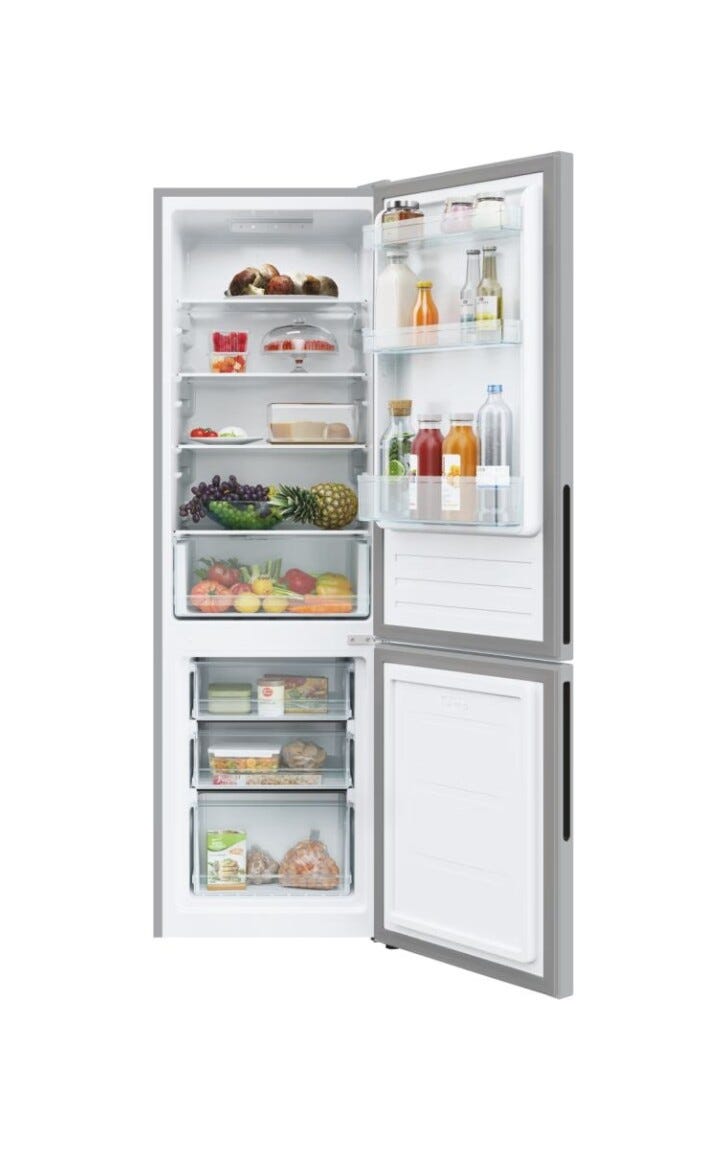 Candy CCT3L517ES Frigorifero con congelatore a libera installazione - cm. 55 h 176 - lt. 260 - inox