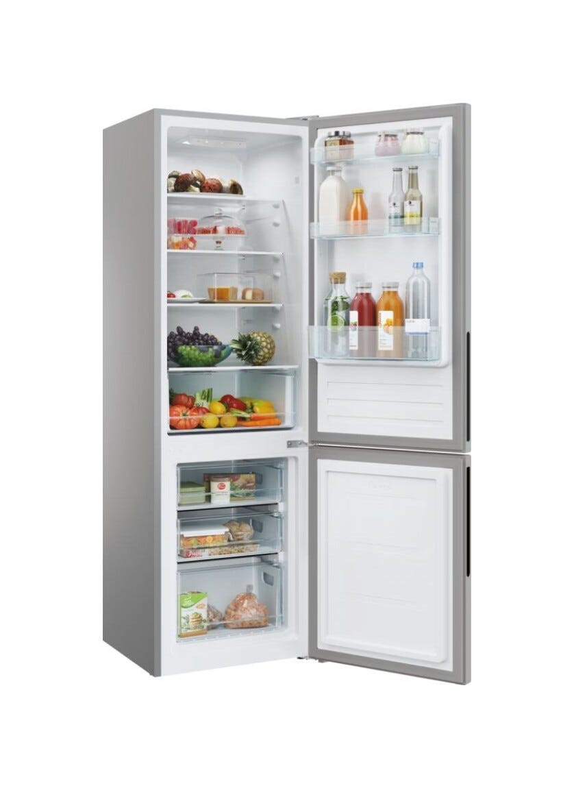 Candy CCT3L517ES Frigorifero con congelatore a libera installazione - cm. 55 h 176 - lt. 260 - inox