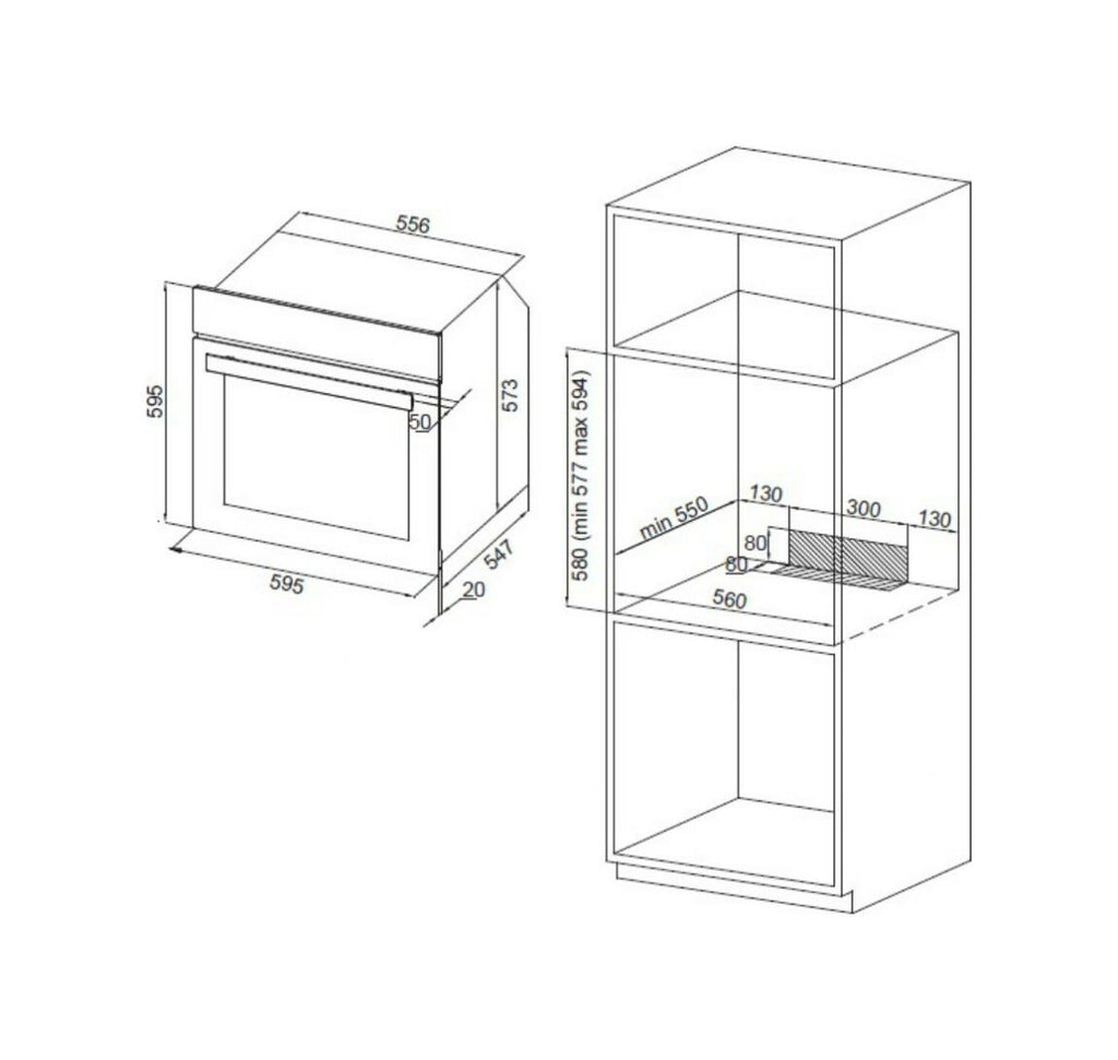 Silverline BO6505TW01 Forno elettrico multifunzione cm 60 - bianco