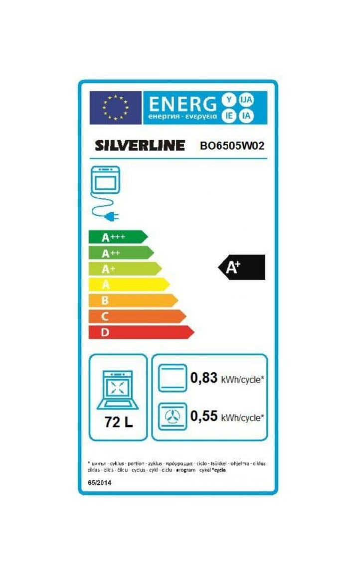 Silverline BO6505TW01 Forno elettrico multifunzione cm 60 - bianco