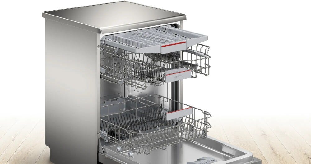 Bosch SMS4EVI00E 4 Lavastoviglie a libera installazione cm. 60 - 14 coperti - argento