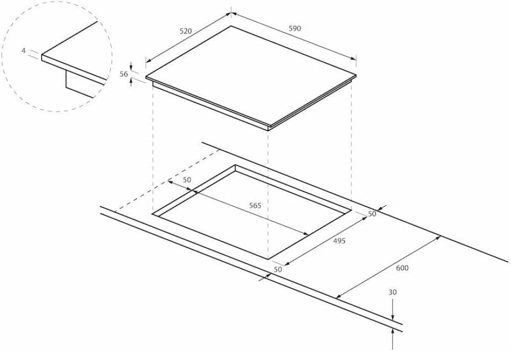 Haier HAISJ64MC 2 Piano cottura a induzione cm. 59 - vetroceramica nero