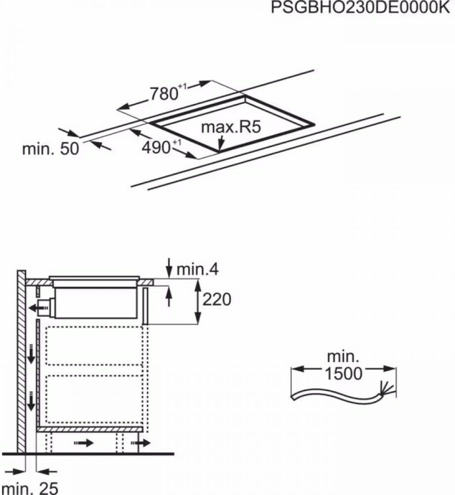 AEG NCP84C01AZ Piano ad induzione con cappa integrata 83 cm, SaphirMatt, Hob2Hood, vetroceramica nero