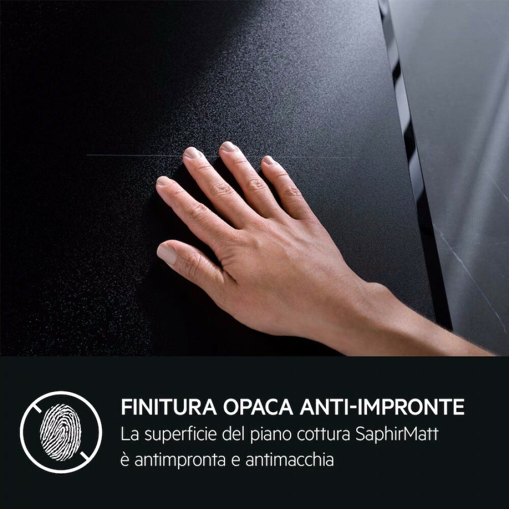 AEG NCP84C01AZ Piano ad induzione con cappa integrata 83 cm, SaphirMatt, Hob2Hood, vetroceramica nero