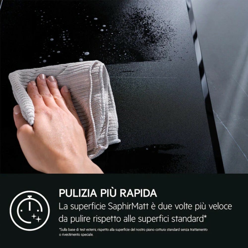 AEG NCP84C01AZ Piano ad induzione con cappa integrata 83 cm, SaphirMatt, Hob2Hood, vetroceramica nero