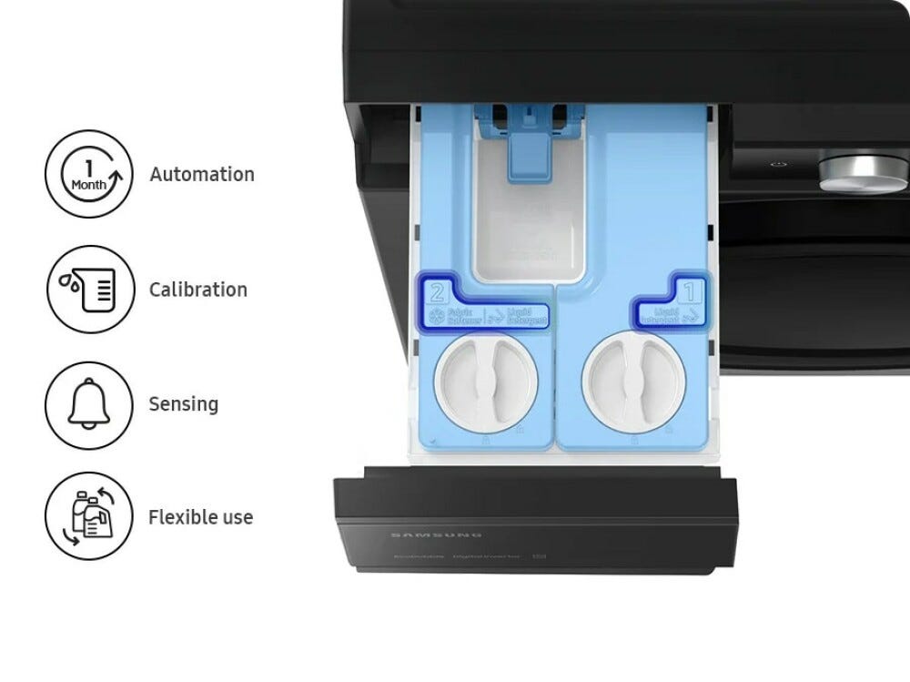 Samsung WW90DB7U94GBU3 Bespoke AI™ Lavatrice cm. 60 - capacità 9 kg - nero