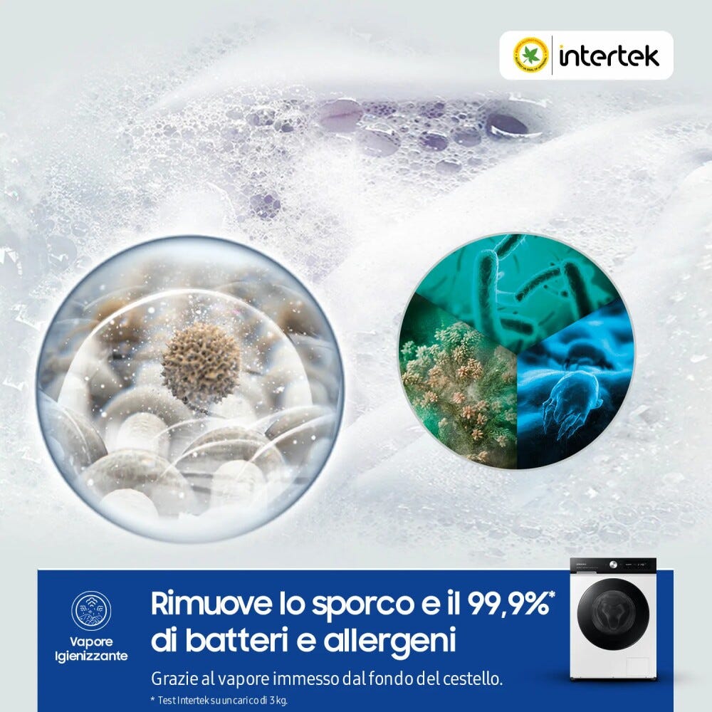 Samsung WW90DB7U94GEU3 Bespone AI™ Lavatrice cm. 60 - capacità 9 kg - nero