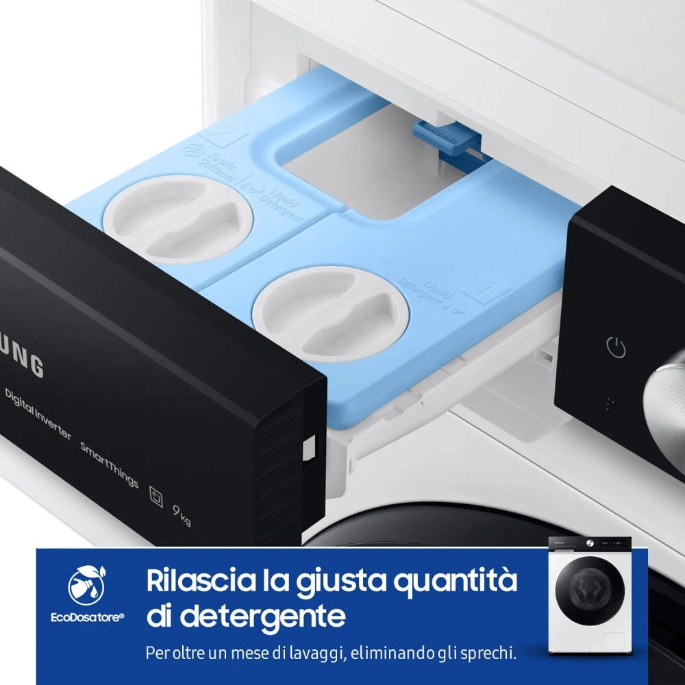 Samsung WW90DB7U94GEU3 Bespone AI™ Lavatrice cm. 60 - capacità 9 kg - nero