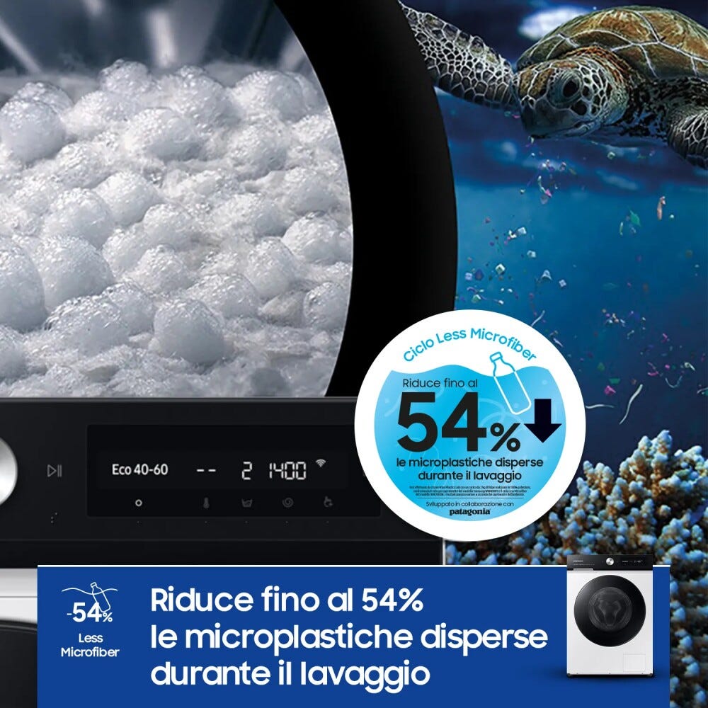 Samsung WW90DB7U94GEU3 Bespone AI™ Lavatrice cm. 60 - capacità 9 kg - nero