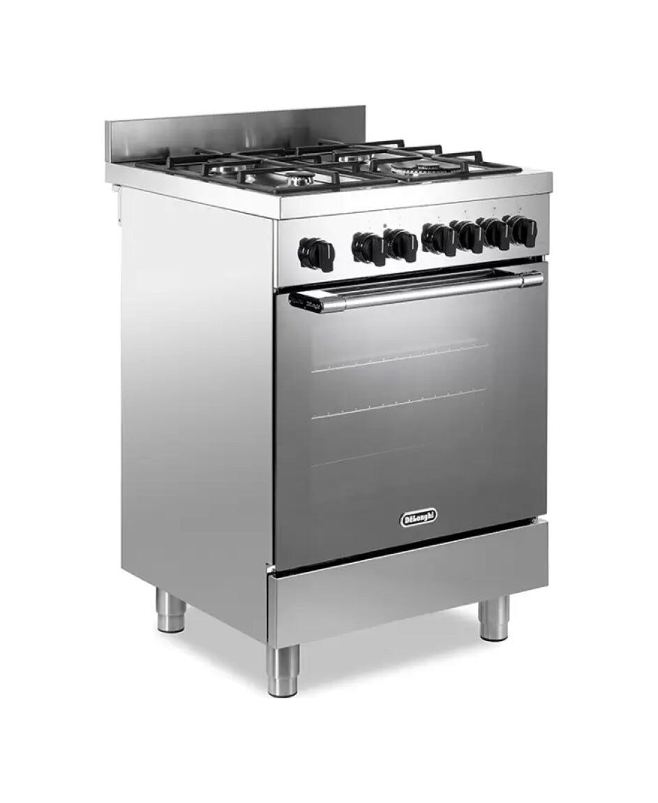 De Longhi GEMMA 66 ML Gemma Cucina da accosto cm. 60 - 4 fuochi gas + 1 forno elettrico - inox