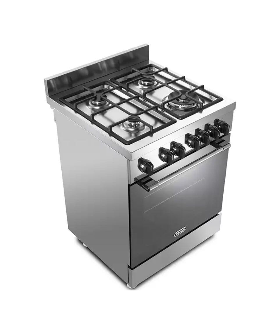 De Longhi GEMMA 66 ML Gemma Cucina da accosto cm. 60 - 4 fuochi gas + 1 forno elettrico - inox