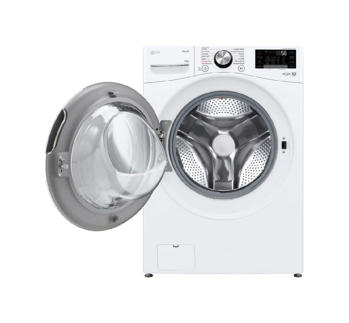 LG F0P3020TSWC Serie P3 Lavatrice cm. 70 - capacità 20 kg - bianco