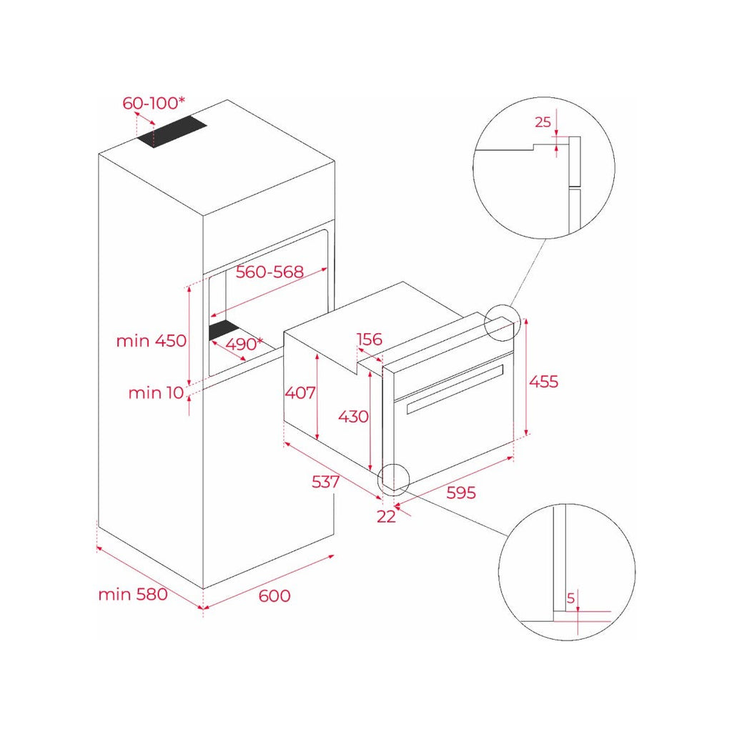 Teka HLC 8440 Forno combinato microonde cm. 60 h. 45 - nero