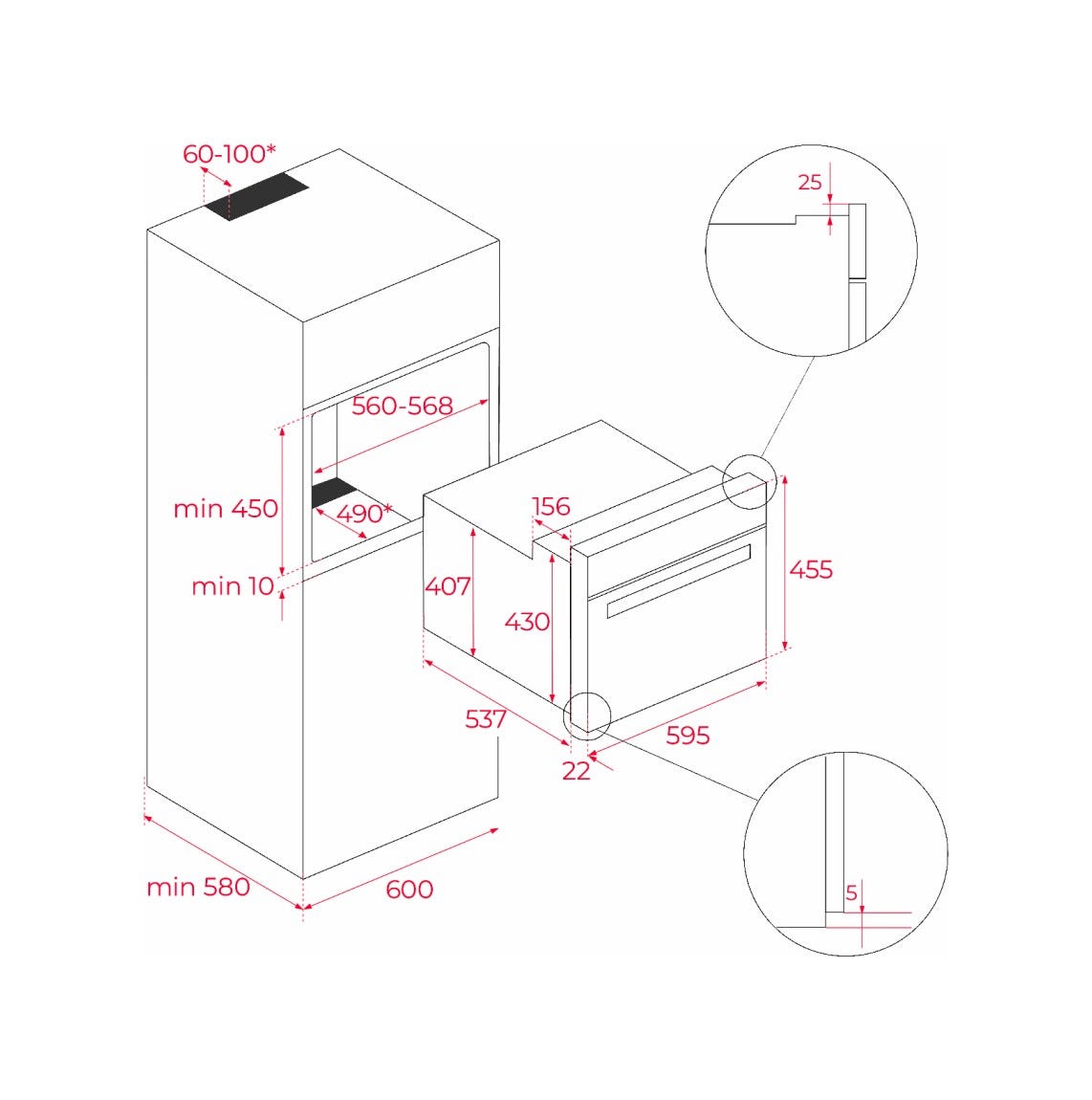 Teka HLC 8440 Forno combinato microonde cm. 60 h. 45 - nero
