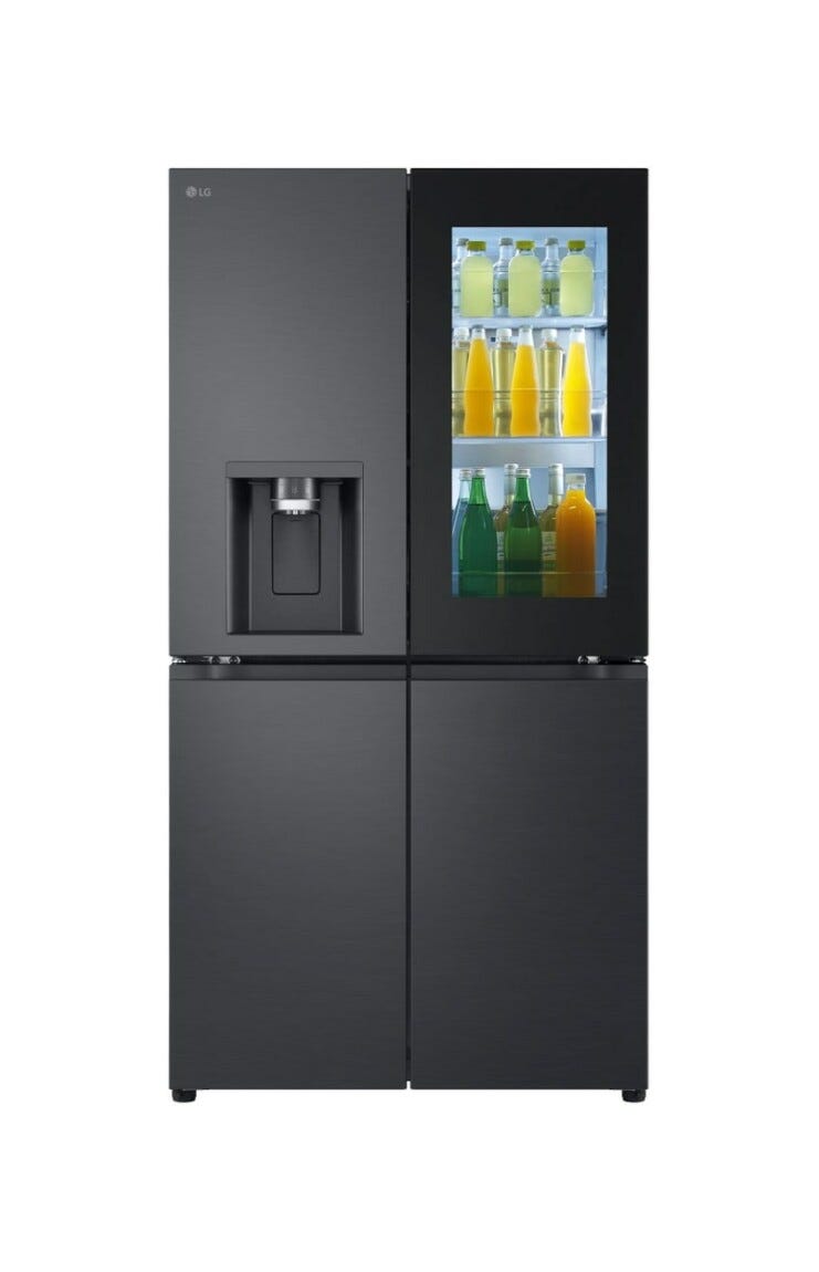 LG GMG960EVJE Frigorifero con congelatore Classe E, 638 litri, Wi-Fi ThinQ, Dispenser UVnano, Door & Linear Cooling, Metal Fresh, No Frost