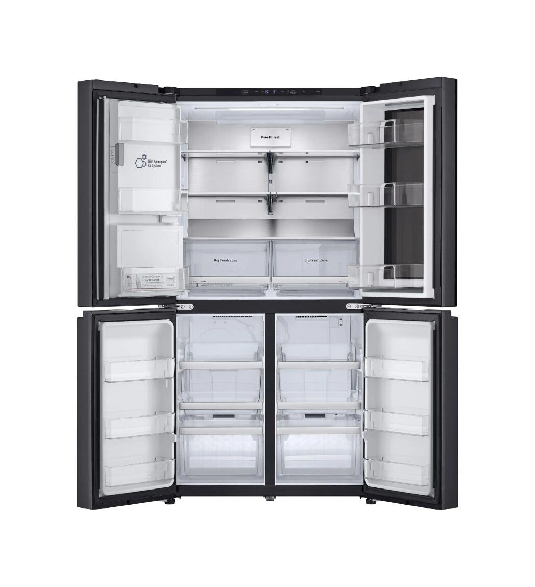 LG GMG960EVJE Frigorifero con congelatore Classe E, 638 litri, Wi-Fi ThinQ, Dispenser UVnano, Door & Linear Cooling, Metal Fresh, No Frost