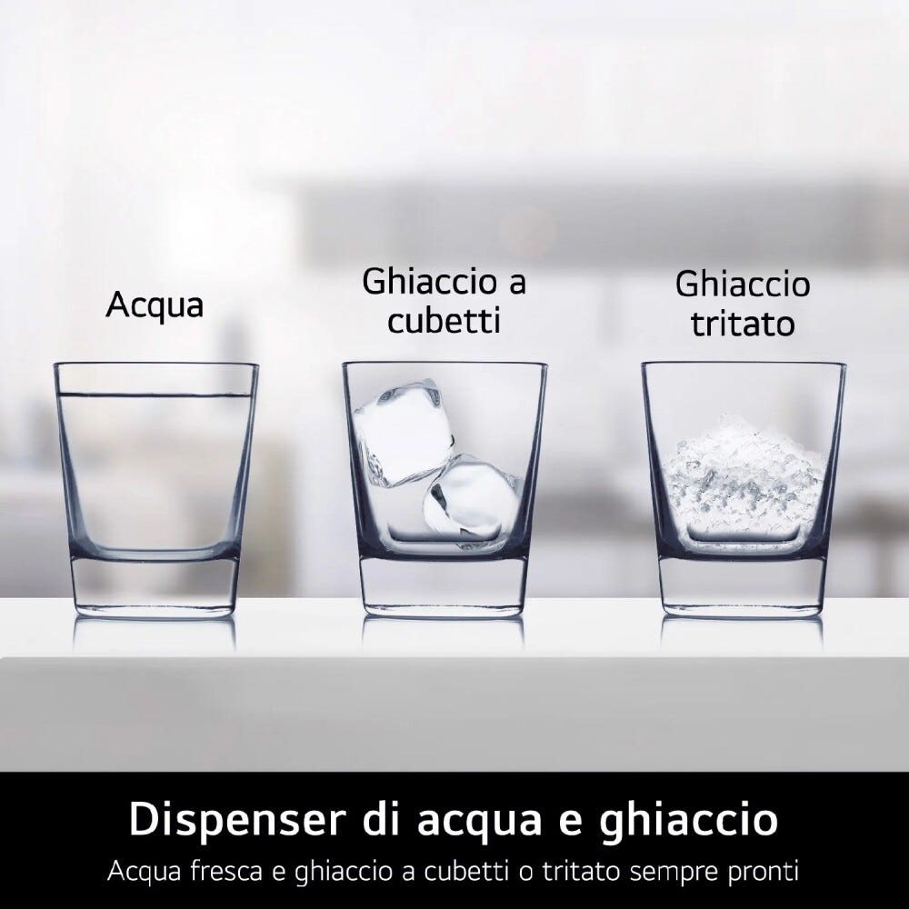 LG GMG960EVJE Frigorifero con congelatore Classe E, 638 litri, Wi-Fi ThinQ, Dispenser UVnano, Door & Linear Cooling, Metal Fresh, No Frost
