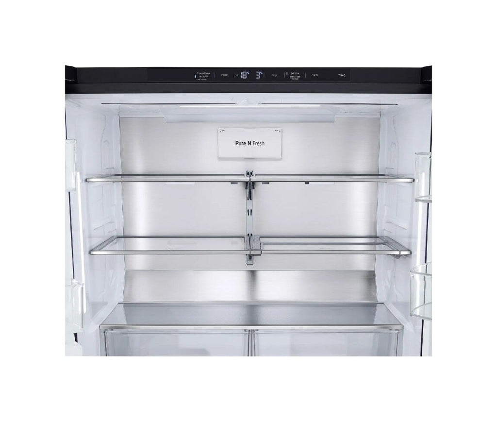 LG GMG960EVJE Frigorifero con congelatore Classe E, 638 litri, Wi-Fi ThinQ, Dispenser UVnano, Door & Linear Cooling, Metal Fresh, No Frost
