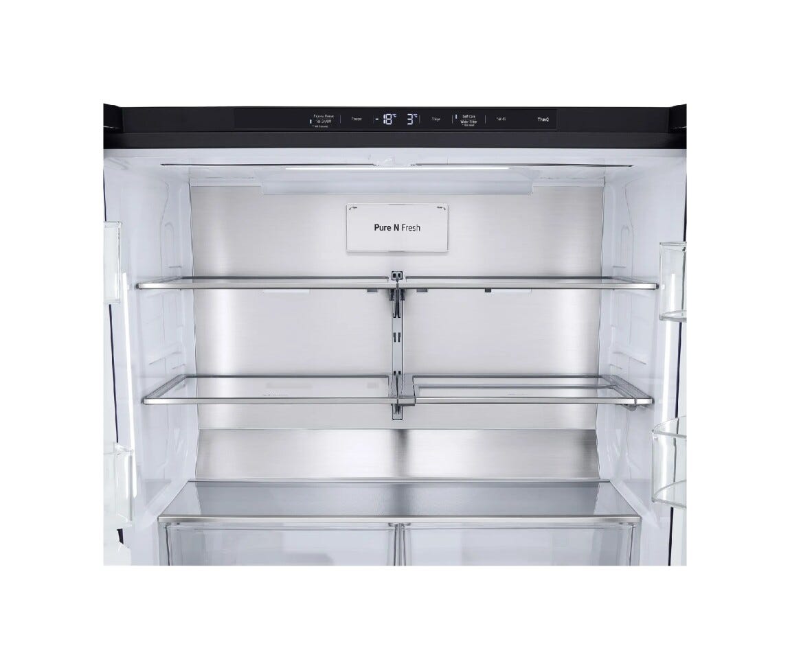 LG GMG960EVJE Frigorifero con congelatore Classe E, 638 litri, Wi-Fi ThinQ, Dispenser UVnano, Door & Linear Cooling, Metal Fresh, No Frost