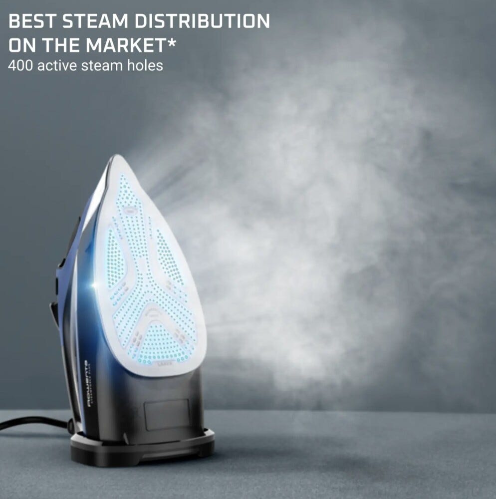 Rowenta DW9411D1 SteamForce Plus Ferro da stiro a vapore - nero/blu